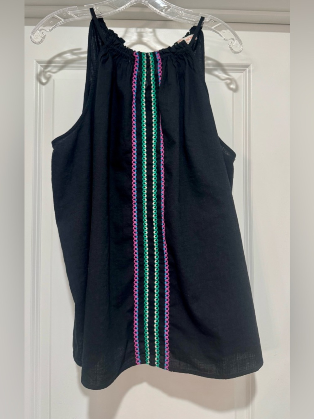 Knox Rose Black Tank with Pink & Green Trim Size XXL EUC